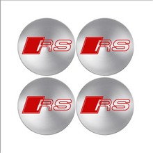 Load image into Gallery viewer, 4pcs 56.5mm Audi S-Line/RS Wheel Centre Stickers