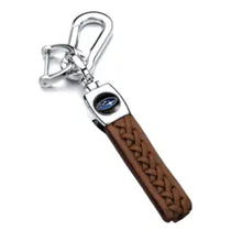 Load image into Gallery viewer, Subaru Woven Leather Keychain