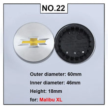 Load image into Gallery viewer, 4pcs 60mm Chevrolet Wheel Hub Center Caps