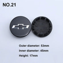 Load image into Gallery viewer, 4pcs 60mm Chevrolet Wheel Hub Center Caps