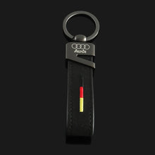 Load image into Gallery viewer, Audi Logo Leather Keychain