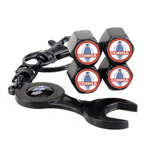 Load image into Gallery viewer, for ford Tire Valve Vaps + Mini Wrench KeyChain