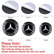 Load image into Gallery viewer, 56/60/65/75mm Mercedes-Benz Wheel Center Hub Aluminum Stickers