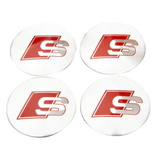 Load image into Gallery viewer, 4pcs 56.5mm Audi S-Line/RS Wheel Centre Stickers