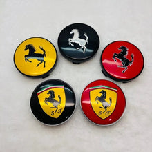 Load image into Gallery viewer, 4pcs 60mm Ferrari Wheel Hub Center Caps