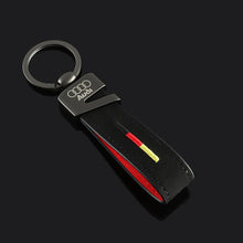 Load image into Gallery viewer, Audi Logo Leather Keychain