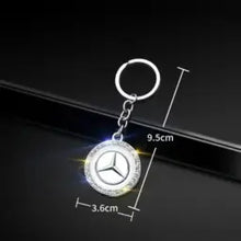 Load image into Gallery viewer, Mercedes-Benz Logo Rhinestones Keychain