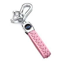 Load image into Gallery viewer, Subaru Woven Leather Keychain