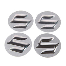 Load image into Gallery viewer, 4pcs 56mm Suzuki Logo Silver Wheel Centre Stickers
