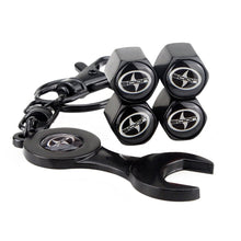 Load image into Gallery viewer, 4pcs Scion Toyota Silver Wheel Tire Valve Caps+Keychain