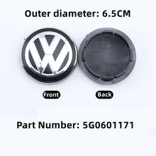 Load image into Gallery viewer, 56/58/60/65/66/70/76MM 4pcs ABS Car Wheel Center Caps Hub Cover Emblem Accessories for GTI Jetta Tiguan Golf POLO Passat B5 B6