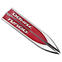 Load image into Gallery viewer, 2Pcs Turbo Nameplate Blade Fender Emblem Sticker