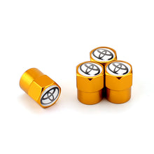 Load image into Gallery viewer, 4pcs Toyota White Logo Tire Valve Caps