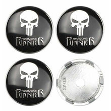 Load image into Gallery viewer, 4pcs Punisher Skull Logo Wheel Center Caps