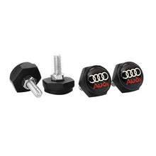 Load image into Gallery viewer, 4pcs License Plate Screws for Audi Frame - Black Logo - Silver