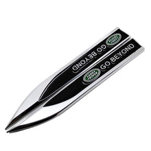 Load image into Gallery viewer, 2pcs Land Rover Go Beyond Fender Emblem Stickers