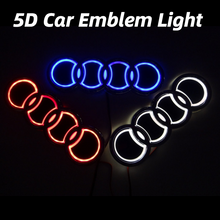 Load image into Gallery viewer, 5D LED Trunk Emblem 18x5.8cm Audi