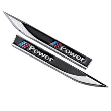 Load image into Gallery viewer, 2Pcs BMW M Power Blade Fender Emblem Sticker