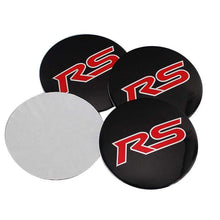 Load image into Gallery viewer, 56mm Audi RS Black Wheel Centre Stickers