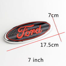 Load image into Gallery viewer, 9 inch Front Badge Grille Emblem with Pins 7 inch Rear Badge Ford Logo Trunk Sticker