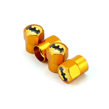 Load image into Gallery viewer, 4pcs Batman Black & Yellow Logo Tire Valve Caps