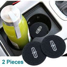 Load image into Gallery viewer, 2pcs Lincoln Logo Auto Cup Holder Mats