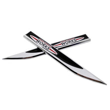 Load image into Gallery viewer, 2pcs John Cooper Works Blade Fender Emblem Stickers
