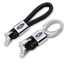 Load image into Gallery viewer, Ford Keychain Leather Black