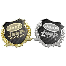 Load image into Gallery viewer, Jeep Motors Carbon Shield Logo Emblem