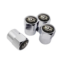 Load image into Gallery viewer, 4pcs KIA Black Background Logo Tire Valve Caps