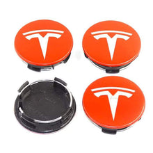 Load image into Gallery viewer, 4pcs 58mm Tesla Logo Wheel Center Caps