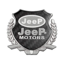 Load image into Gallery viewer, Jeep Motors Carbon Shield Logo Emblem