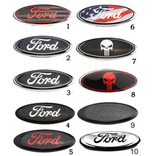 Load image into Gallery viewer, 9 inch Front Badge Grille Emblem with Pins 7 inch Rear Badge Ford Logo Trunk Sticker