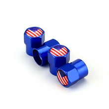 Load image into Gallery viewer, 4pcs Tire Valve Caps with USA flag