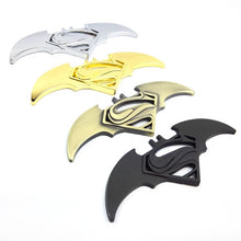 Load image into Gallery viewer, Superman Batman Silver Emblem Sticker