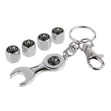 Load image into Gallery viewer, 4pcs Acura Black Wheel Tire Valve Caps Covers+Keychain