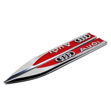Load image into Gallery viewer, 2pcs Audi Logo Blade Fender Emblem Stickers