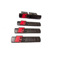 Load image into Gallery viewer, 4x S-Line Emblem Grill+Fender Rear Trunk Stikers AUDI