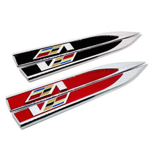 Load image into Gallery viewer, 2Pcs Cadillac V Letter Fender Emblem Sticker