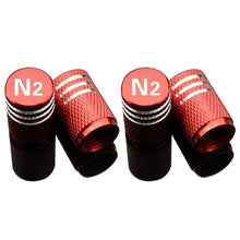 Load image into Gallery viewer, 4pcs N2 Nitrogen Logo Tire Valve Caps