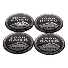 Load image into Gallery viewer, 4pcs 56.5mm Jeep Trail Rated Wheel Hub Stickers
