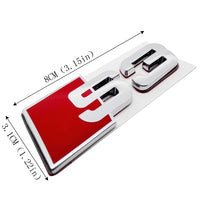 Load image into Gallery viewer, S3 S4 S5 S6 S8 Car Trunk Emblem Audi Silver , Metal