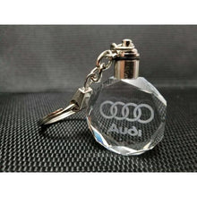 Load image into Gallery viewer, Audi Logo LED Crystal Light Changing Keychain