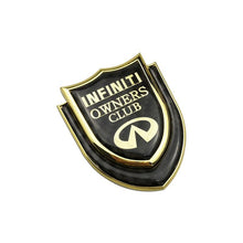 Load image into Gallery viewer, Infiniti Logo Owners Club Shield Emblem Sticker