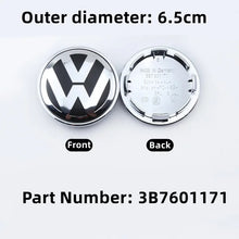 Load image into Gallery viewer, 56/58/60/65/66/70/76MM 4pcs ABS Car Wheel Center Caps Hub Cover Emblem Accessories for GTI Jetta Tiguan Golf POLO Passat B5 B6