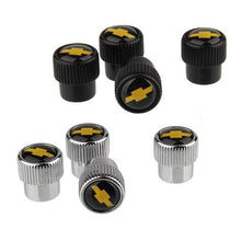 Load image into Gallery viewer, 4pcs Chevrolet Logo Tire Valve Caps - Silver