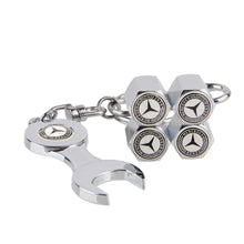 Load image into Gallery viewer, Mercedes Benz AMG Tire Valve Caps with KeyChain