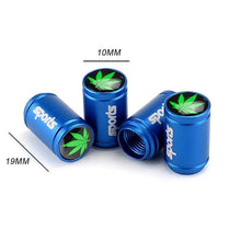 Load image into Gallery viewer, 4pcs Cannabis Marijuana Logo Tire Valve Caps