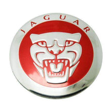 Load image into Gallery viewer, 4pcs 56mm Jaguar Wheel Center HubCaps Sticker Red