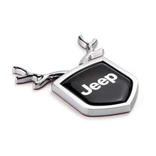 Load image into Gallery viewer, 2pcs Jeep Logo Shield Antler Emblems